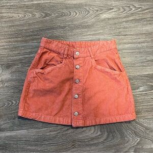 |SOLD| free people ray corduroy button up mini skirt